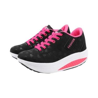 Imagem de Tênis Casuais Respiráveis Para Mulheres, Confortáveis, Com Salto Wedge