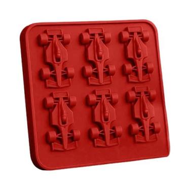 Imagem de Forma De Gelo De Silicone 3D Carro De Corrida F1 Com 6 Cavidades, Band