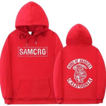 Imagem de Moletom Com Capuz Unissex Sons of Anarchy SAMCRO Com Estampa Dupla Fac