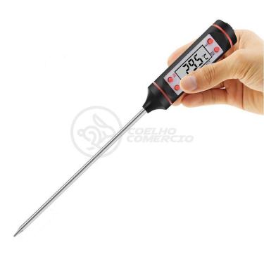 Imagem de Termômetro Culinário Cozinha Digital Mede -50ºc A +300ºc