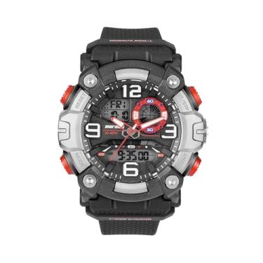 Imagem de Relógio Masculino Anadigi Quartz Esportivo Visor Noturno Analógico E Digital A Prova D'água 100 Metros Original