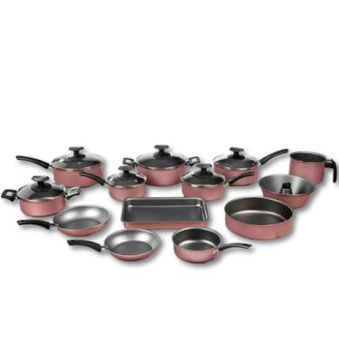 Imagem de Jogo Panelas 13 Peças Antiaderente Conjunto Kit Frigideira Caçarola Fo