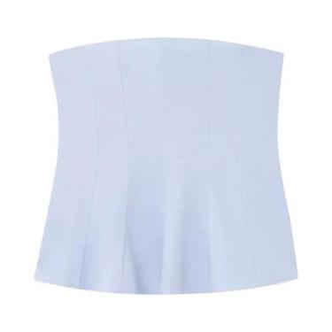 Imagem de Top Cropped sem alça Feminino Sexy Amarelo E Preto Com Costas Abertas 