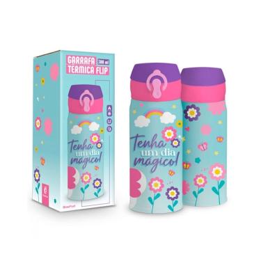 Imagem de Garrafa Térmica Flip Unicórnio - 300ml - Brasfoot