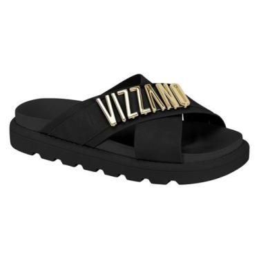 Imagem de Chinelo Feminino Vizzano Tiras Tratorado Confortável Original -, Preto