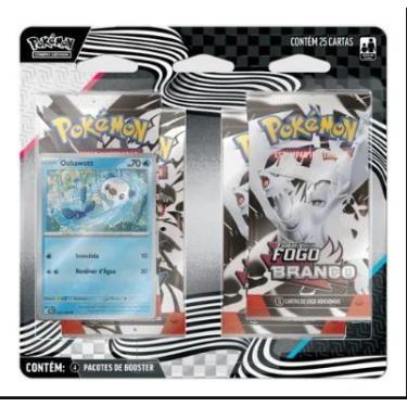 Imagem de TCG Pokemon Blister Quadruplo Fogo Branco e Raio Preto - Pokémon
