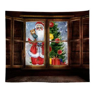 Imagem de Tapeçaria de Natal, parede de Papai Noel, 150x150cm, microtecido - yiw