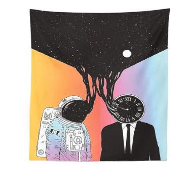 Imagem de Microtecido para sala de parede Tapeçaria Space Astronaut 150x130cm - 