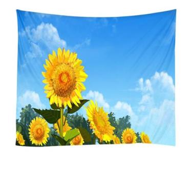 Imagem de Microtecido de parede Tapeçaria Sunflower Sky 180x180cm - yiweisai