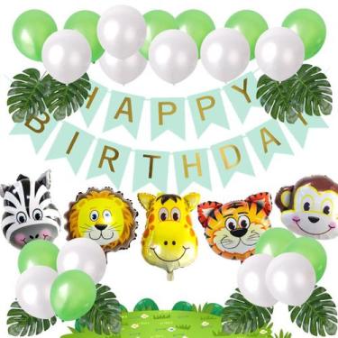 Imagem de Kit de balões de festa Forest Animal 36 unidades de balões de látex - 