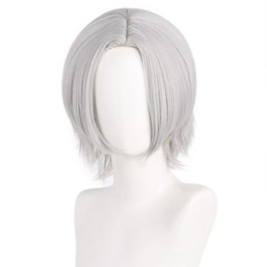 Imagem de Peruca de cosplay Hitmans Reborns Gokuderas Hayatos 35cm sintética - y