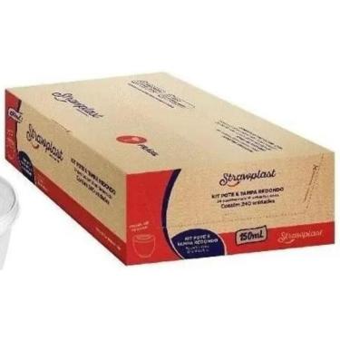 Imagem de Potes Acrilico Redondo Lacre 150Ml Cristal Strawplast C/240