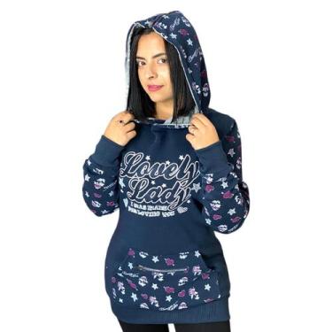 Imagem de Blusa Casaco Sobretudo Feminina Moletom Dupla Face 2 Em 1 - OVERCORE, 