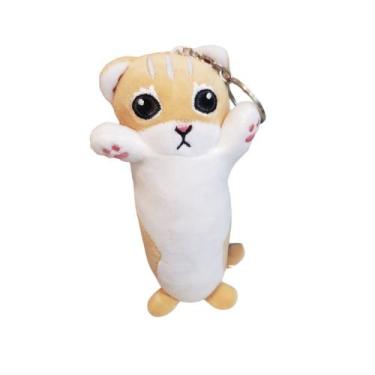 Imagem de Chaveiro Gatinho Pelúcia Lembrancinha Presente Festa 16cm - LW Gifts (