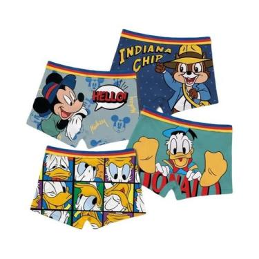 Imagem de Conjunto de 4 Peças de Roupa Íntima Infantil Donald Duck - Algodão 100