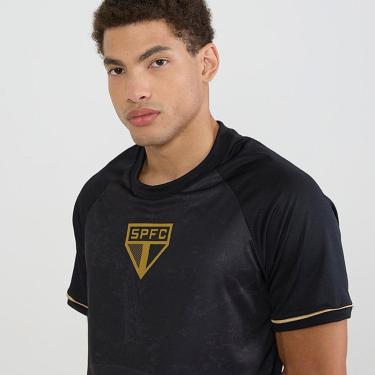 Imagem de Camisa São Paulo Gold Dry Preta Masculina-Masculino