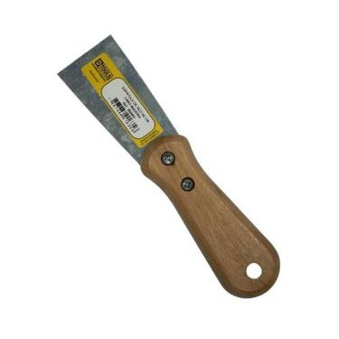 Imagem de Espátula Rígida Cabo Madeira 4cm - Aço Especial - Altura 2cm Largura 18cm