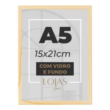 Imagem de Kit 3 Molduras A5 15x21cm Com Vidro Fotografia Poster Imagem - Pinus -