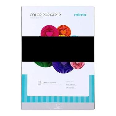 Imagem de Papel Color Pop Preto Absoluto Mimo - A4 - 180 gr - 25 unds