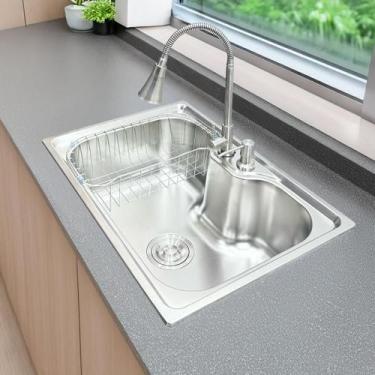 Imagem de Cuba Cozinha Gourmet Square Com Torneira + Acessórios - Smart DEPOT