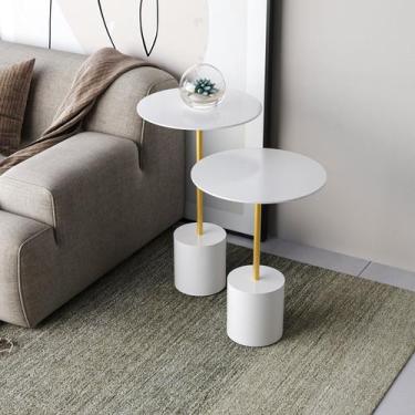 Imagem de Conjunto Mesa Lateral de Canto Parma Metal 65cm X 40cm X 40 Cm - Previ