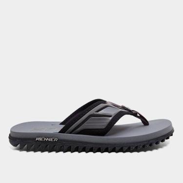 Imagem de Chinelo Kenner Kivah Full Force Masculino, Preto, Chumbo, 41