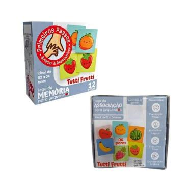 Imagem de Jogo da Memória para Pequeninos Associação Tutti-Frutti com 12 Cartas 