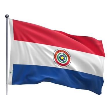 Imagem de Bandeira do Paraguai Uma Face Estampada Tamanho 90x128cm - Pátria Bord