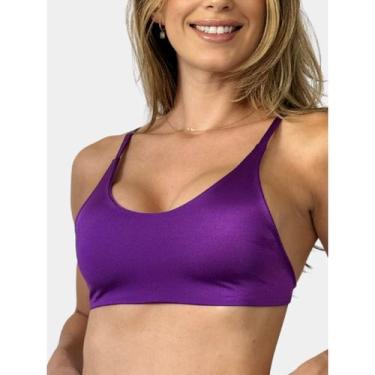 Imagem de Top Academia Fitness Alça Fina com Costas Nuas em Lycra Brilho de Poli