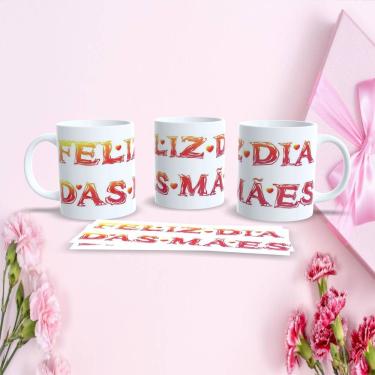 Imagem de Caneca de Porcelana Mães Estampa 63 para Presente Dia das Mães 325ML Apta micro-ondas l...