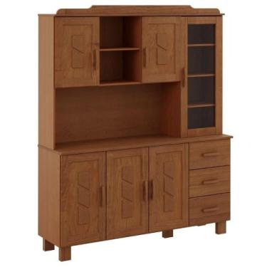 Imagem de Armario De Cozinha 6 Portas 155 cm Madeira Macica Taeda 1240C Festra -