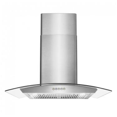 Imagem de Coifa de parede 76cm COSMO inox escovado vidro curvo 646 m³/h comando por botão filtros...