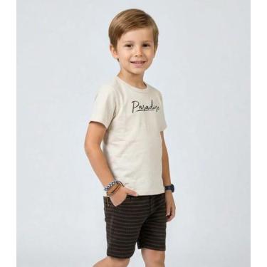 Imagem de Conjunto Infantil Camiseta e Bermuda Select Bege, 10, Bege