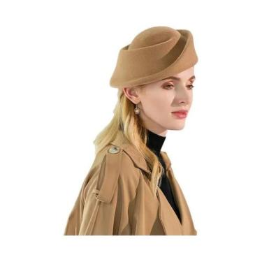 Imagem de Chapéus Elegantes De Feltro De Lã Roxo Para O Inverno, Boinas E Fascin