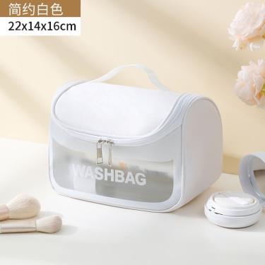 Imagem de Bolsa Necessaire Transparente OEM Washbag Impermeável em PVC 20x8 e 5x14 e 5cm Branco p...