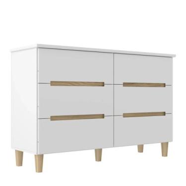Imagem de Cômoda para Quarto 6 Gavetas MDF Logan Yescasa