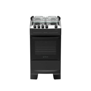 Imagem de Fogão 4 Bocas Atlas Mônaco Top Automático Mesa Inox Preto Bivolt
