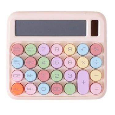 Imagem de Calculadora Eletrônica Kawaii 12 Dígitos Colorida - Tesla Store, Bege