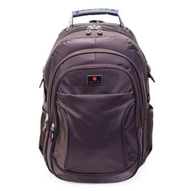 Imagem de Mochila Executiva Notebook Reforçada Alça Cabo de Aço - FW 6156, Marro