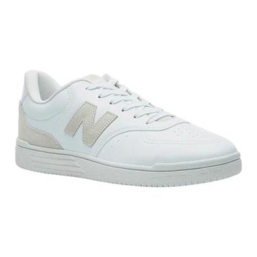 Imagem de Tênis Masculino Skatista Moderno Casual BB80 New Balance, Branco, Bege