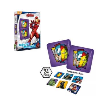 Imagem de Jogo da Memória Vingadores 24 pares Novo Papel - Toyster