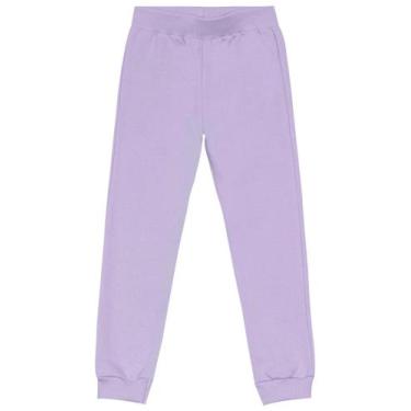 Imagem de Calça Infantil de Moletom Menina Brandili, Roxo, 10