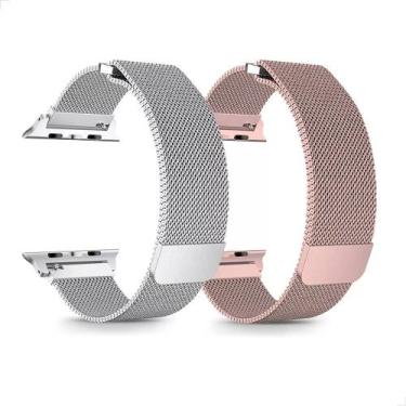 Imagem de Pulseira Metal Milanese 42mm até 45mm Para Smartwacth Magnetica - Pein
