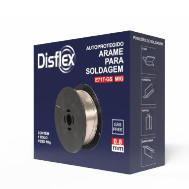 Imagem de Arame de Solda Mig Uso Sem Gás 0,8mm 1Kg E71T GS Disflex