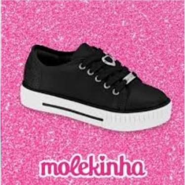 Imagem de Tênis feminino infantil - Molekinha, Preto, 35