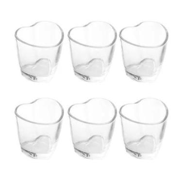 Imagem de Jogo Com 6 Unidades De Copinhos Formato De Coração Cachaça - lyor