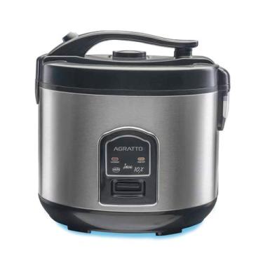 Imagem de Panela Elétrica de Arroz 10 Xícaras Inox Tampa de Vidro Agratto (2478)