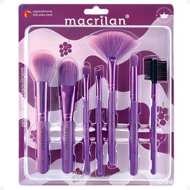 Imagem de Kit Com 7 Pincéis Para Maquiagem Macrilan Frutas Kp9-5, Uva
