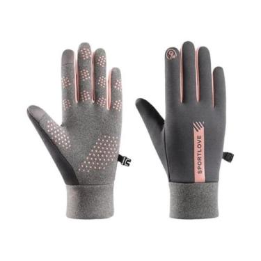 Imagem de Luvas Térmicas De Ciclismo Femininas Em Fleece Para Inverno, Resistent