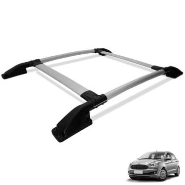 Imagem de Rack Bagageiro Teto Ford Ka 2014 a 2020 Tubolar Prata - Track